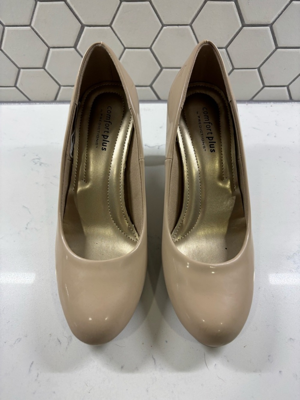Predictions Comfort Plus Karmen Nude Color Patent Pump